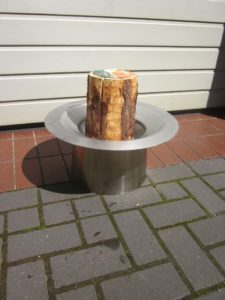 Gartendeko Brennschale aus Edelstahl 25